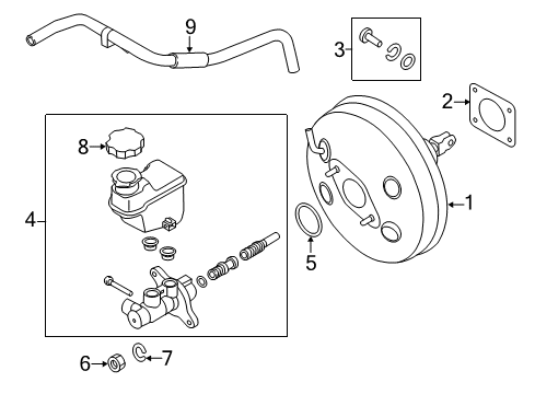 Kia 58529D4570 Reservoir-Master Cylinder