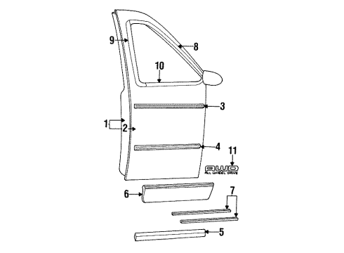 Mopar 5073463AA Molding-Front Door