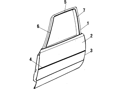 GM 20094574 Sealing Strip, Front Side Door Window Inner At Belt