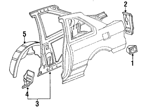Acura 70590-SD2-A01ZZ Wheelhouse, Right Rear