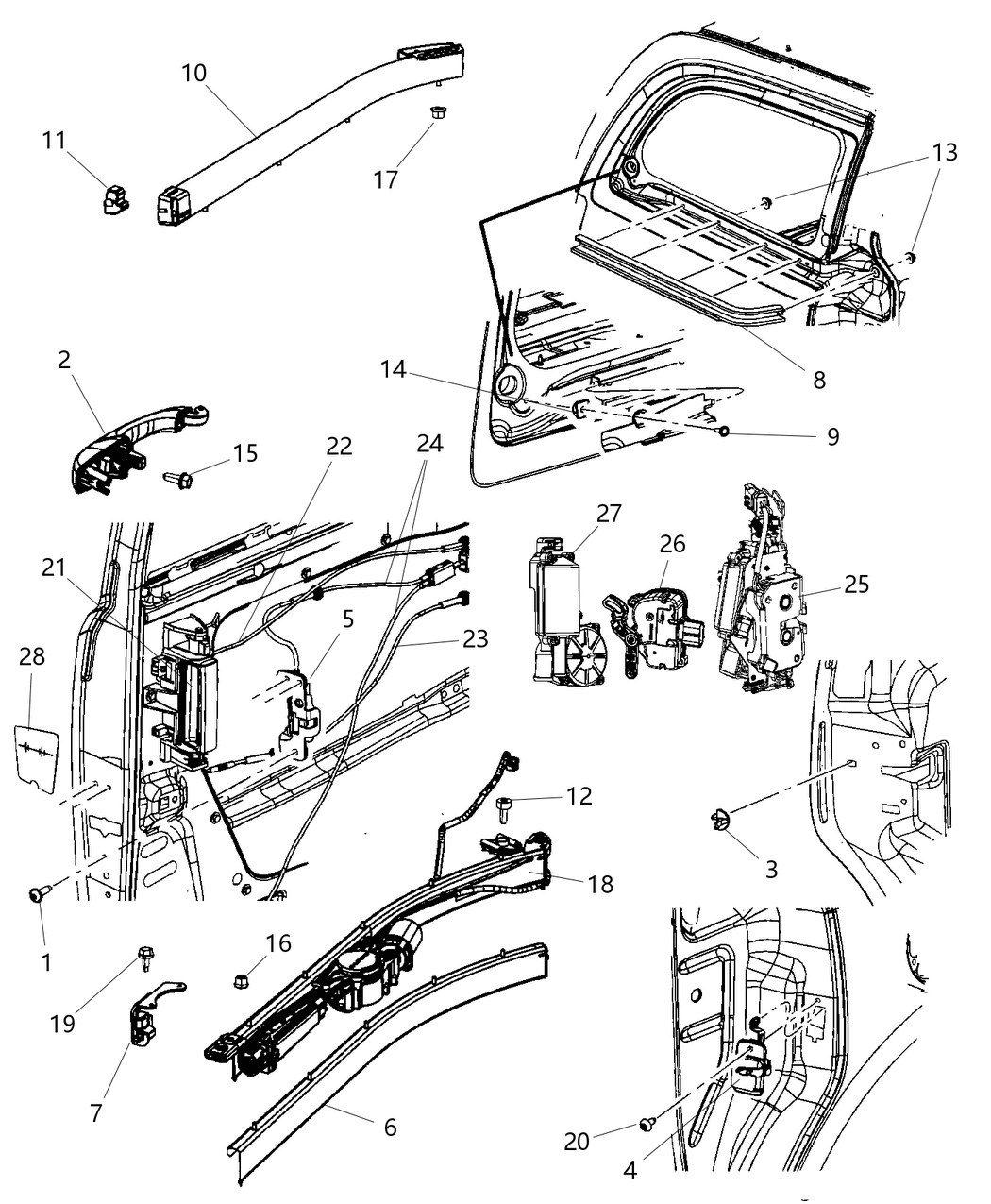 Mopar 68030378AE Sliding Door Latch