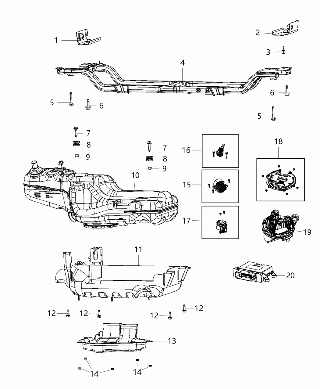 Mopar 68335067AB Bracket-Def Tank