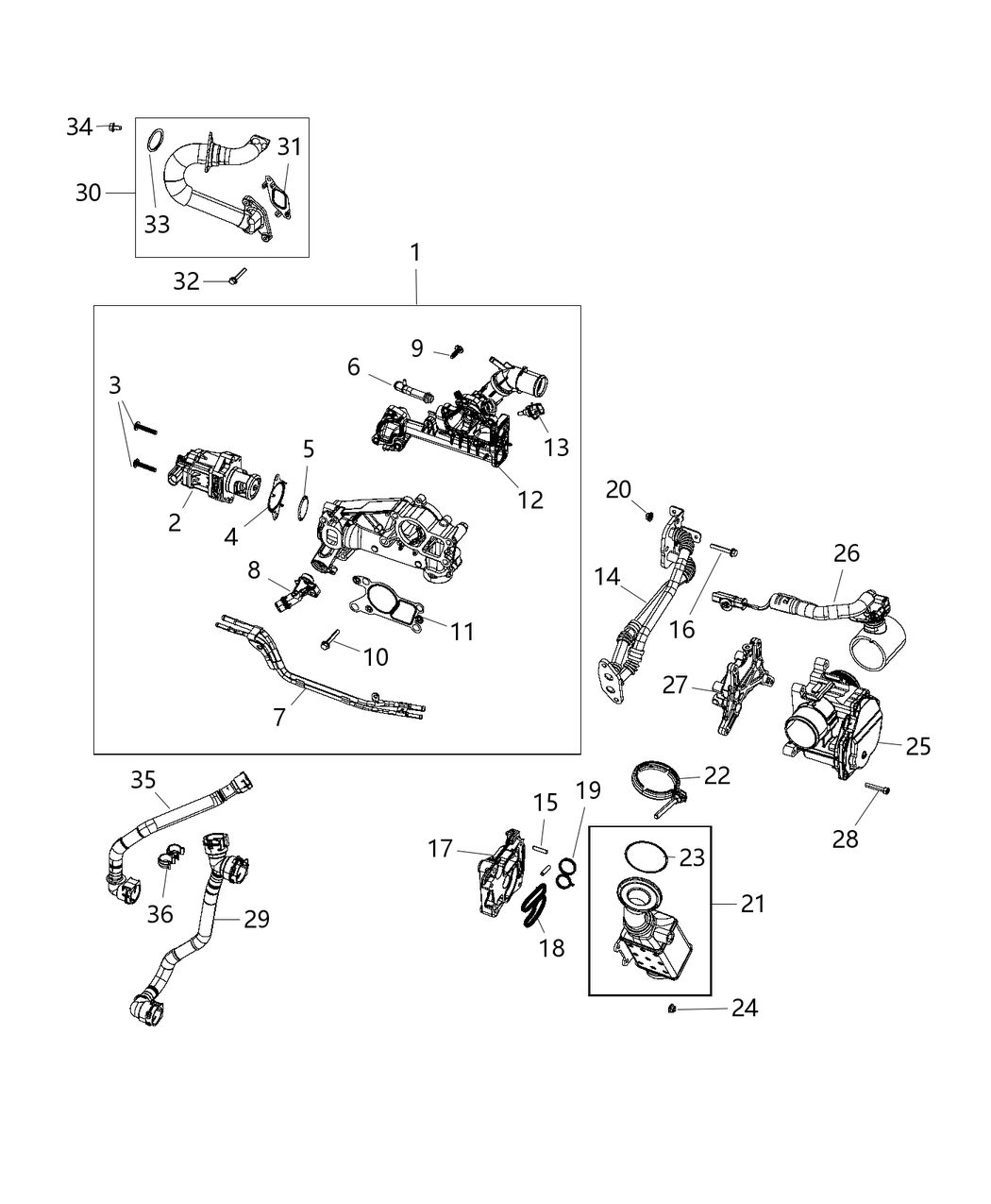 Mopar 68341073AA HEATER/CO-EGR
