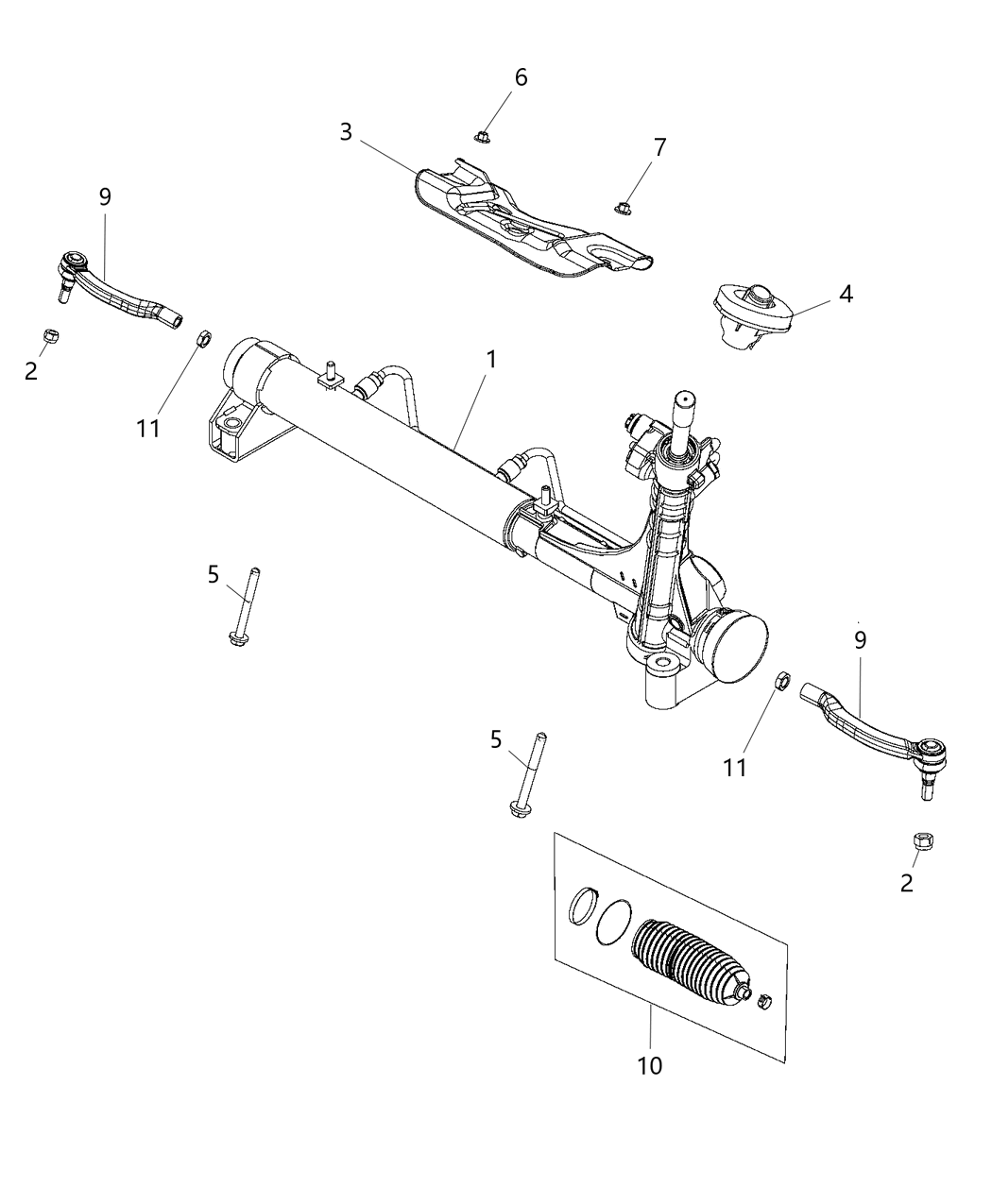 Mopar 68225823AA Rack And Pinion Complete Unit