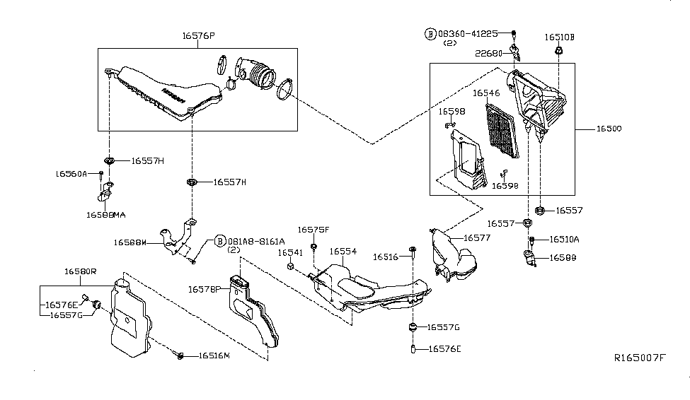Nissan 16542-4BA0A Seal-Air Duct, Dust Side
