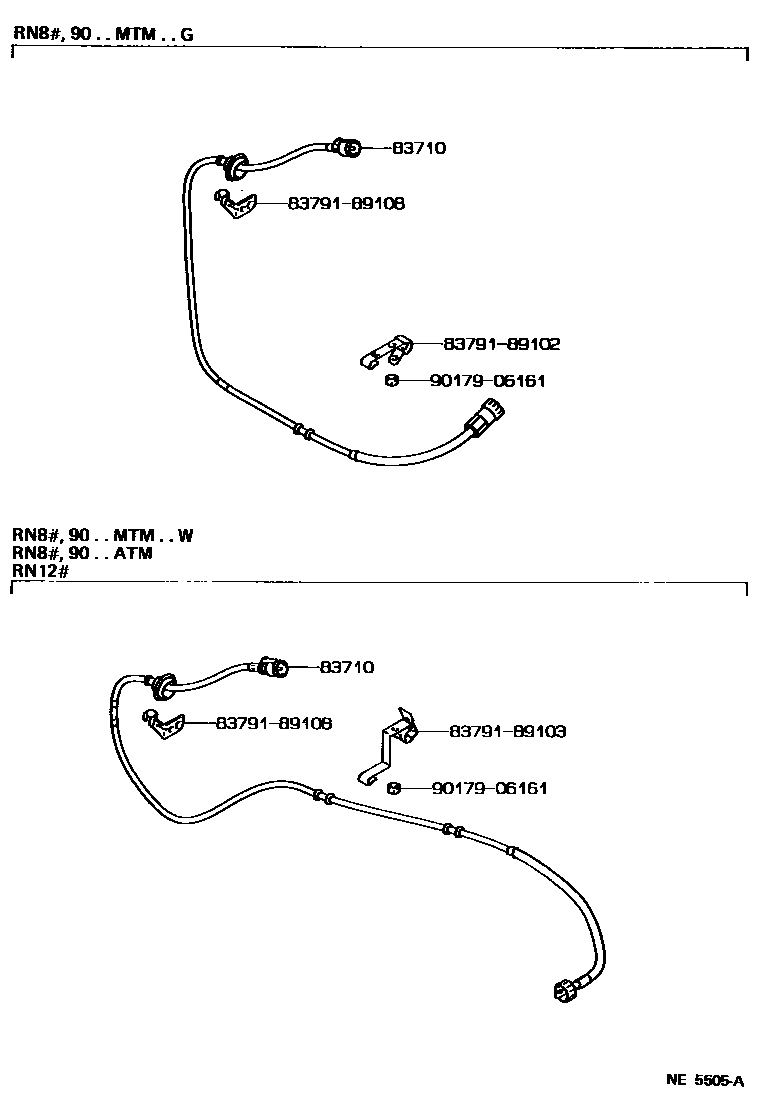 Toyota 83791-89102 Clamp, Meter