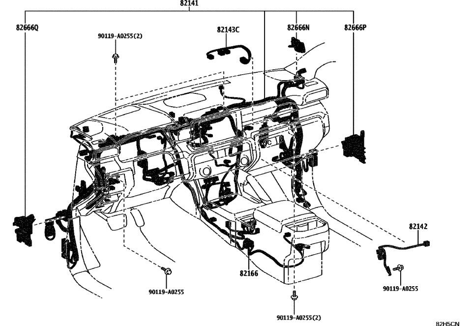 Toyota 82141-AK030 WIRE, INSTRUMENT PAN