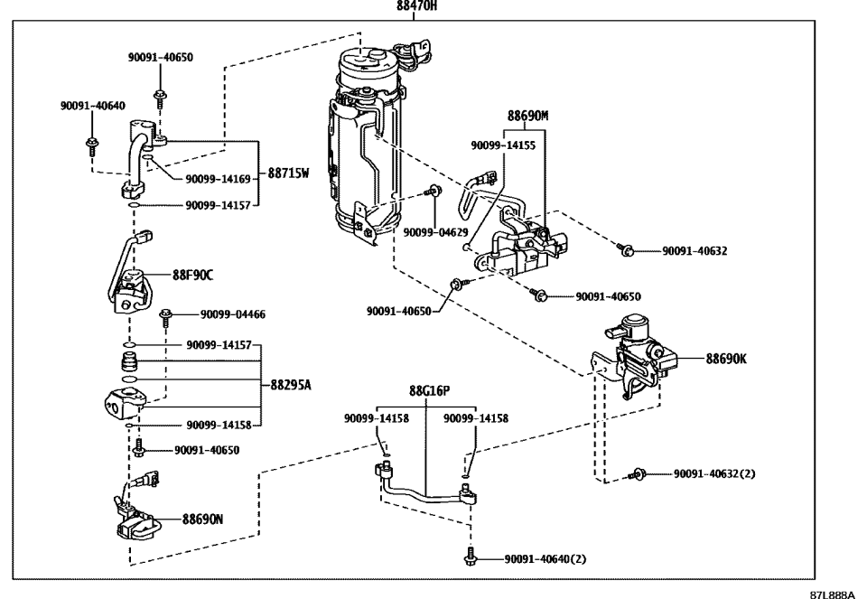 Toyota 88470-47050 ACCUMULATOR ASSY