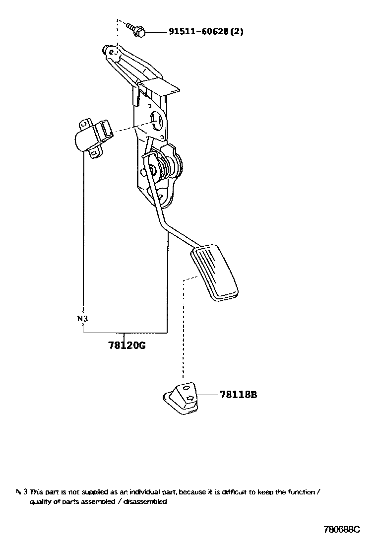 Toyota 91511-60628 Bolt, Flange