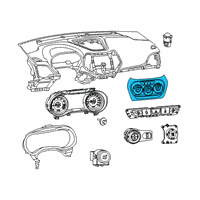 OEM Jeep Cherokee Center Stack Diagram - 68285942AE