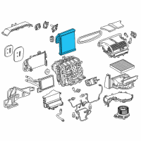 OEM Cadillac XT4 Evaporator Core Diagram - 84150208