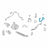 OEM 1994 Honda Civic del Sol Hose, Power Steering Return Diagram - 53732-ST7-A01