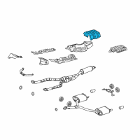 OEM 2009 Lexus GS450h Insulator, Main Muffler Heat Diagram - 58327-30053