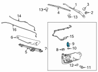 OEM 2022 Chevrolet Suburban Front Washer Pump Diagram - 84801575