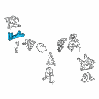 OEM 2022 Toyota Avalon Front Mount Bracket Diagram - 12341-F0010