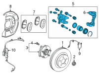 OEM Toyota Corolla Cross Caliper Diagram - 47730-0A020