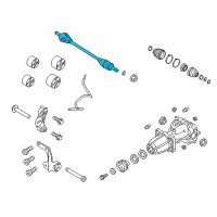 OEM 2015 Ford Flex Axle Assembly Diagram - DG1Z-4K138-B