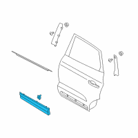 OEM 2017 Lincoln MKC Side Molding Diagram - EJ7Z-7825557-AA