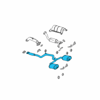 OEM 2000 Chevrolet Monte Carlo Exhaust Muffler Assembly (W/ Exhaust Pipe & Tail Pipe) Diagram - 10300202