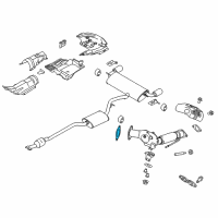 OEM 2015 Ford Edge Converter & Pipe Gasket Diagram - EJ7Z-6L612-A
