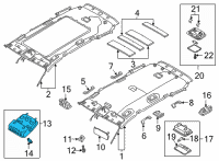 OEM 2021 Hyundai Santa Fe Lamp Assembly-Overhead Console Diagram - 92810-S2540-YGE