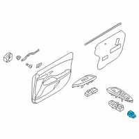 OEM 2019 Hyundai Veloster Switch Assembly-Mirror Remote Control Diagram - 93530-J3050-4X