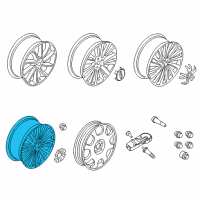 OEM 2018 Lincoln MKZ Wheel, Alloy Diagram - HP5Z-1007-H