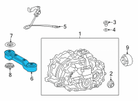 OEM 2022 Lexus NX350h Differential Mount Diagram - 5238042160