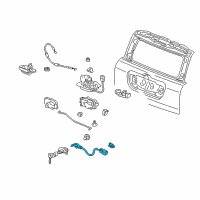 OEM 2002 Honda Odyssey Switch, Trunk Cylinder Diagram - 74866-S05-003