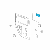 OEM Hummer H2 Handle, Outside Diagram - 25845864