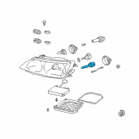 OEM 2006 Toyota Prius High Beam Bulb Diagram - 90981-20007