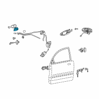 OEM Hyundai Sonata Interior Door Handle Assembly, Right Diagram - 82620-3D010