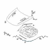 OEM Kia Stinger Cable Assembly-Hood Latch Diagram - 81190J5100