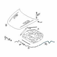 OEM 2018 Kia Stinger Cable Assembly-Hood Latch Diagram - 81190J5000