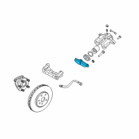 OEM 2008 Cadillac SRX Rear Pads Diagram - 89047757