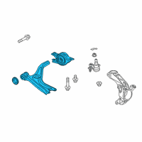 OEM Honda Lower Arm Complete, Front Diagram - 51360-TGG-A11