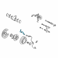 OEM Acura CL Hose Set, Left Rear Brake Diagram - 01468-S3M-A01