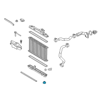 OEM 2004 Toyota Camry Radiator Lower Support Diagram - 16535-0A050