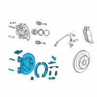 OEM 2004 Jeep Liberty Plate-Disc Brake CALIPER Diagram - 52128414AC