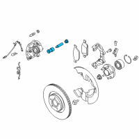 OEM 2015 Ford Focus Caliper Mount Kit Diagram - CV6Z-2C150-A