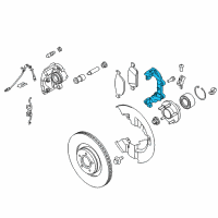 OEM 2017 Ford Focus Caliper Support Diagram - EJ7Z-2B292-A