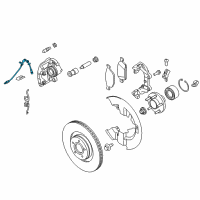 OEM 2014 Ford Escape Front Flex Hose Diagram - EJ7Z-2078-A