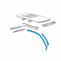 OEM 2003 Ford Explorer Sport Weatherstrip Diagram - 1L2Z9851222AAA