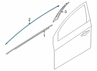 OEM 2021 Kia K5 MOULDING Assembly-FRT Dr Diagram - 82850L3000