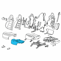 OEM 2019 Chevrolet Corvette Seat Cushion Pad Diagram - 84010076