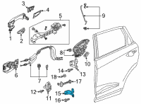 OEM 2022 Acura MDX Hinge, Right Rear Door L Diagram - 67920-TYA-A01ZZ