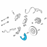 OEM 2016 Ford Police Interceptor Utility Splash Shield Diagram - DG1Z-2K005-B