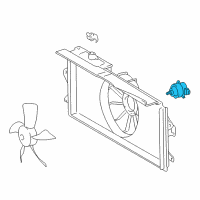 OEM 2003 Pontiac Vibe Motor, Engine Coolant Fan Diagram - 88973494