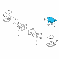 OEM Nissan Titan Engine Mounting, Rear Diagram - 11320-EZ32B