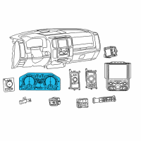 OEM 2018 Ram 2500 Cluster-Instrument Panel Diagram - 68302585AC